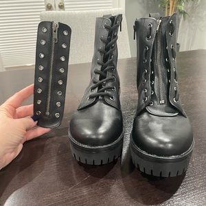 Brand new in box! Steve Madden Leather Patti Platform Combat Boots Size 10